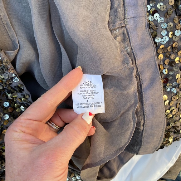 SALE ⬇️ Vince Sequin Top Batwing Slouchy Cool - Picture 4 of 6